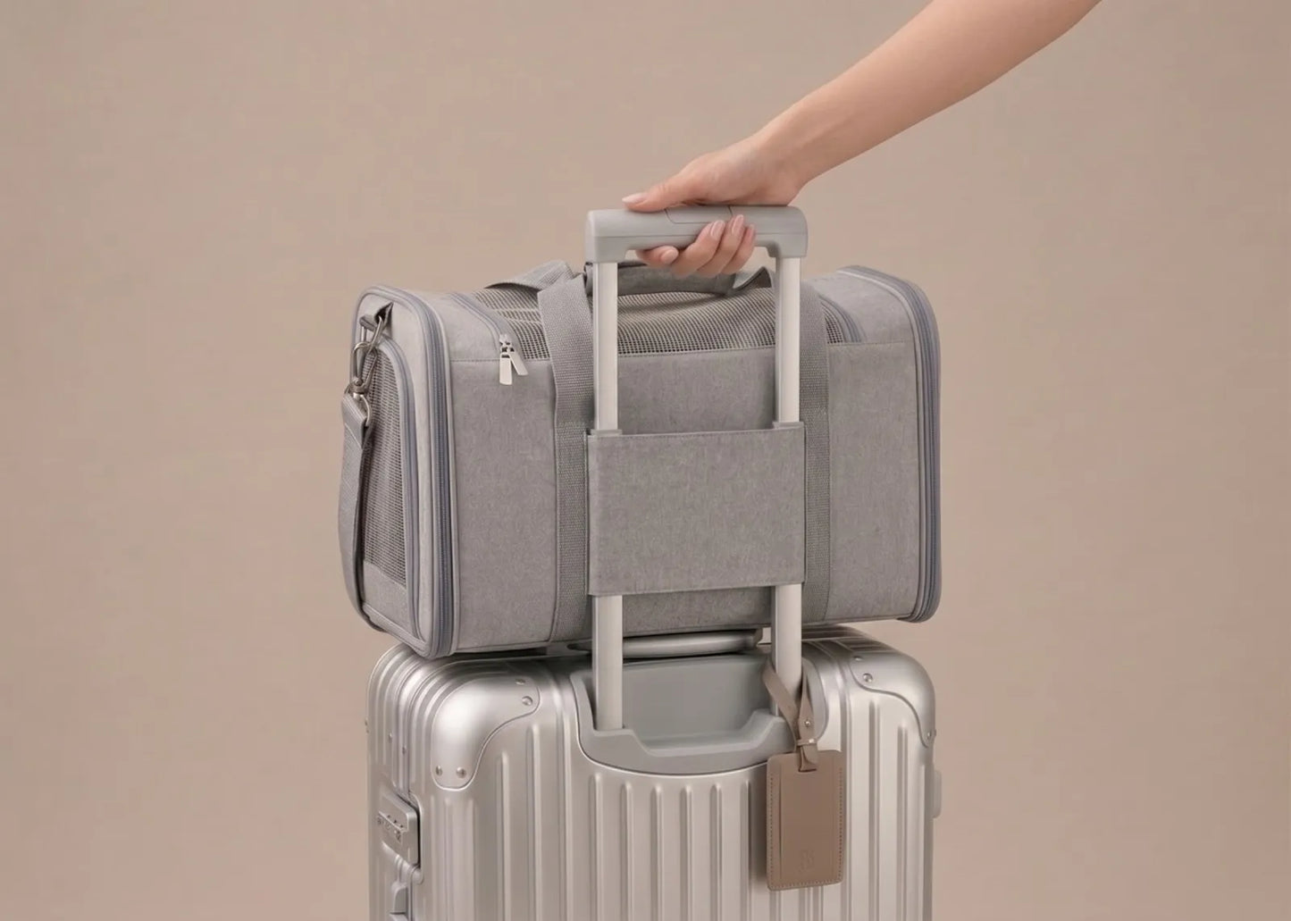 Sac de Transport Chat Cabine Avion — Bandoulière Souple Format M (40 × 25 × 25 cm)